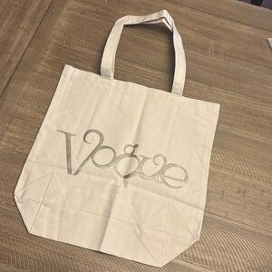 VOGUE Silver Glitter Canvas Tote Bag - BRAND NEW